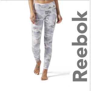 White and gray camouflage/ Camo Reebok leggings